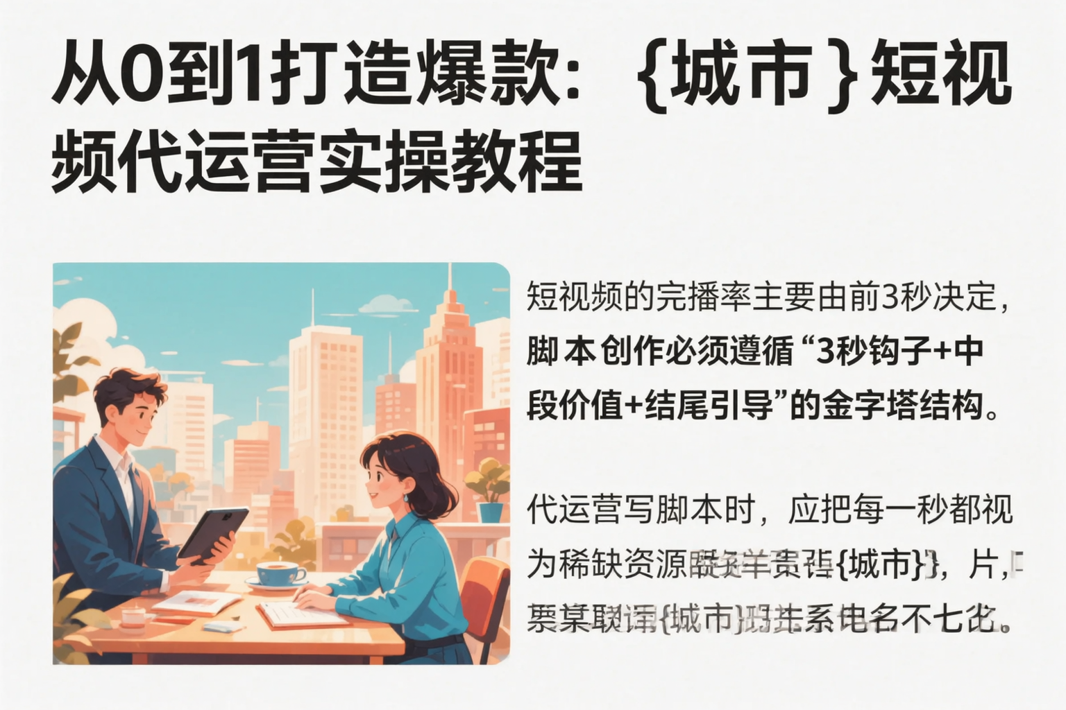 从0到1打造爆款：楚雄短视频代运营实操教程