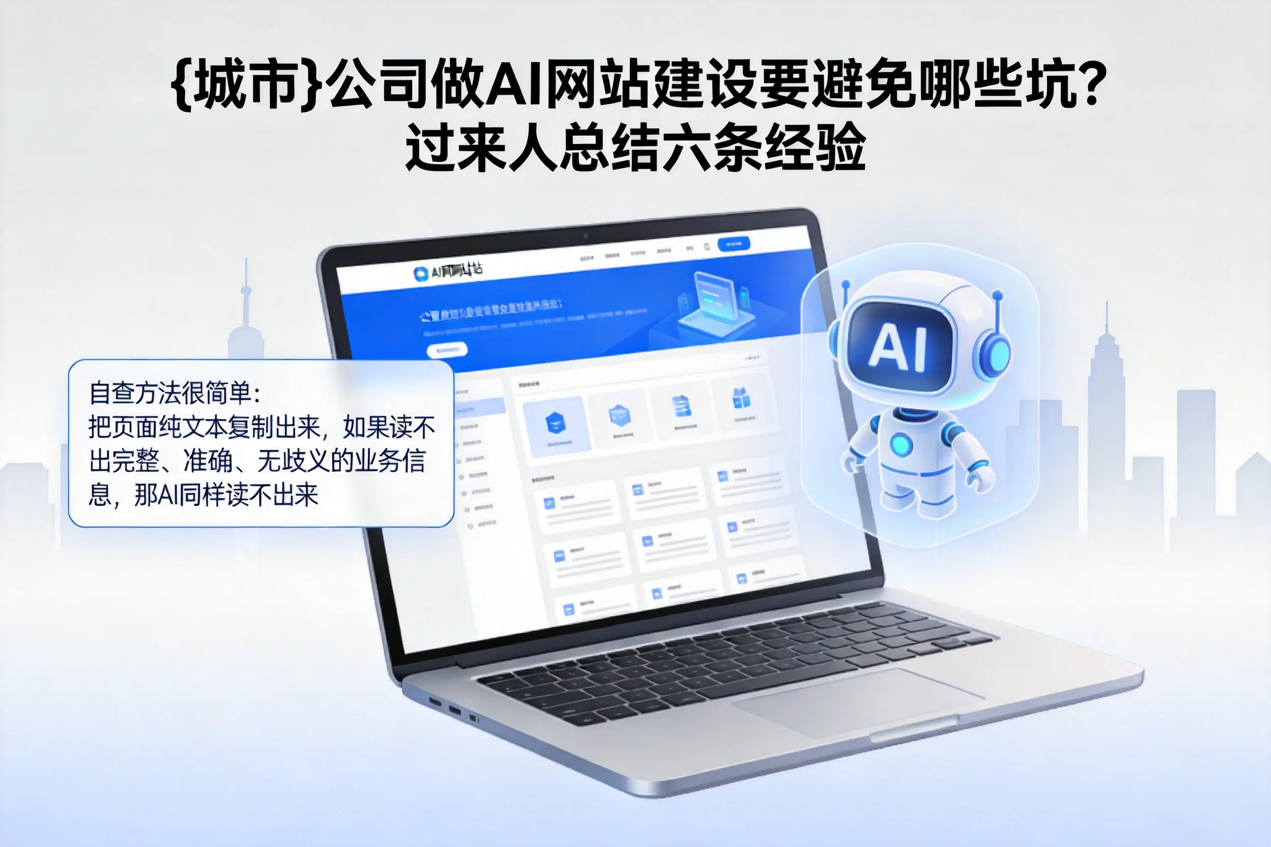 楚雄公司做AI网站建设要避免哪些坑？过来人总结六条经验