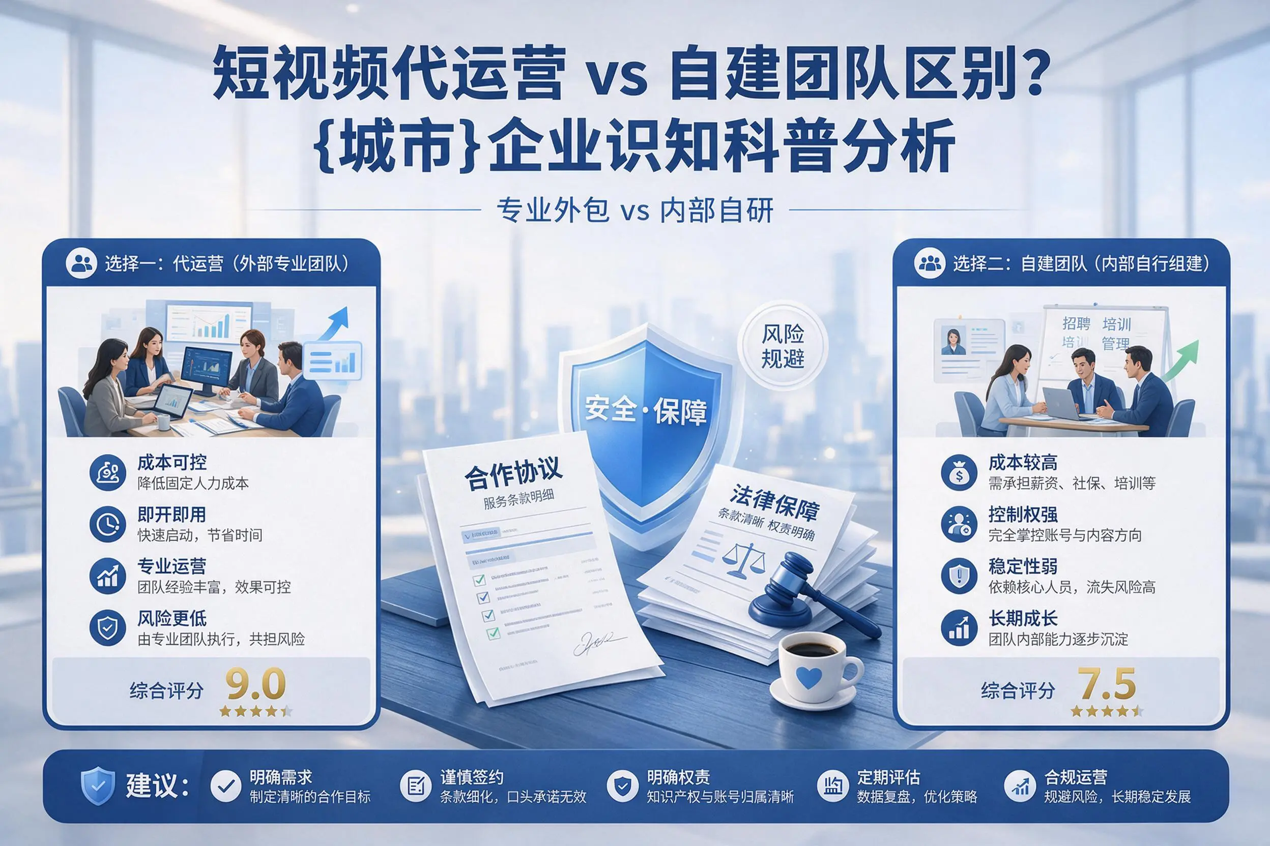 短视频代运营与自建团队区别？楚雄企业认知科普分析