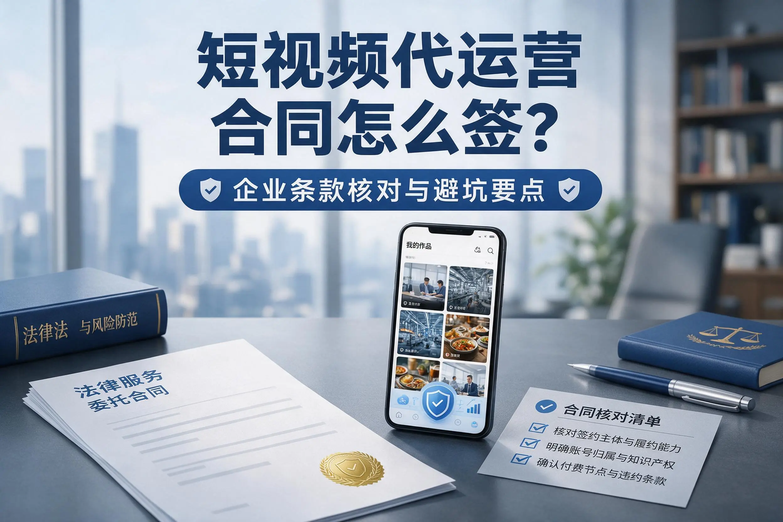 短视频代运营合同怎么签？楚雄企业条款核对与避坑要点