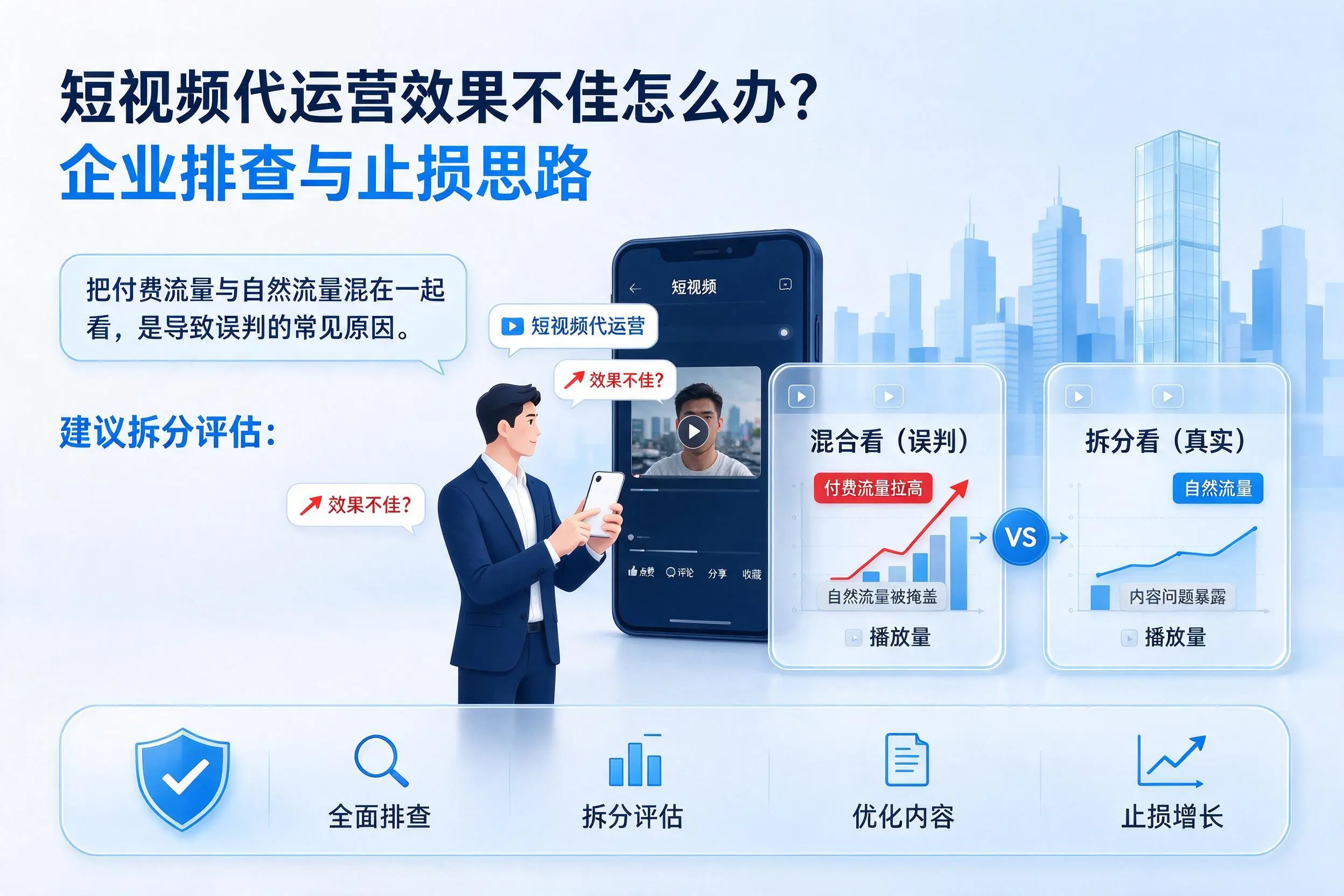 短视频代运营效果不佳怎么办？楚雄企业排查与止损思路