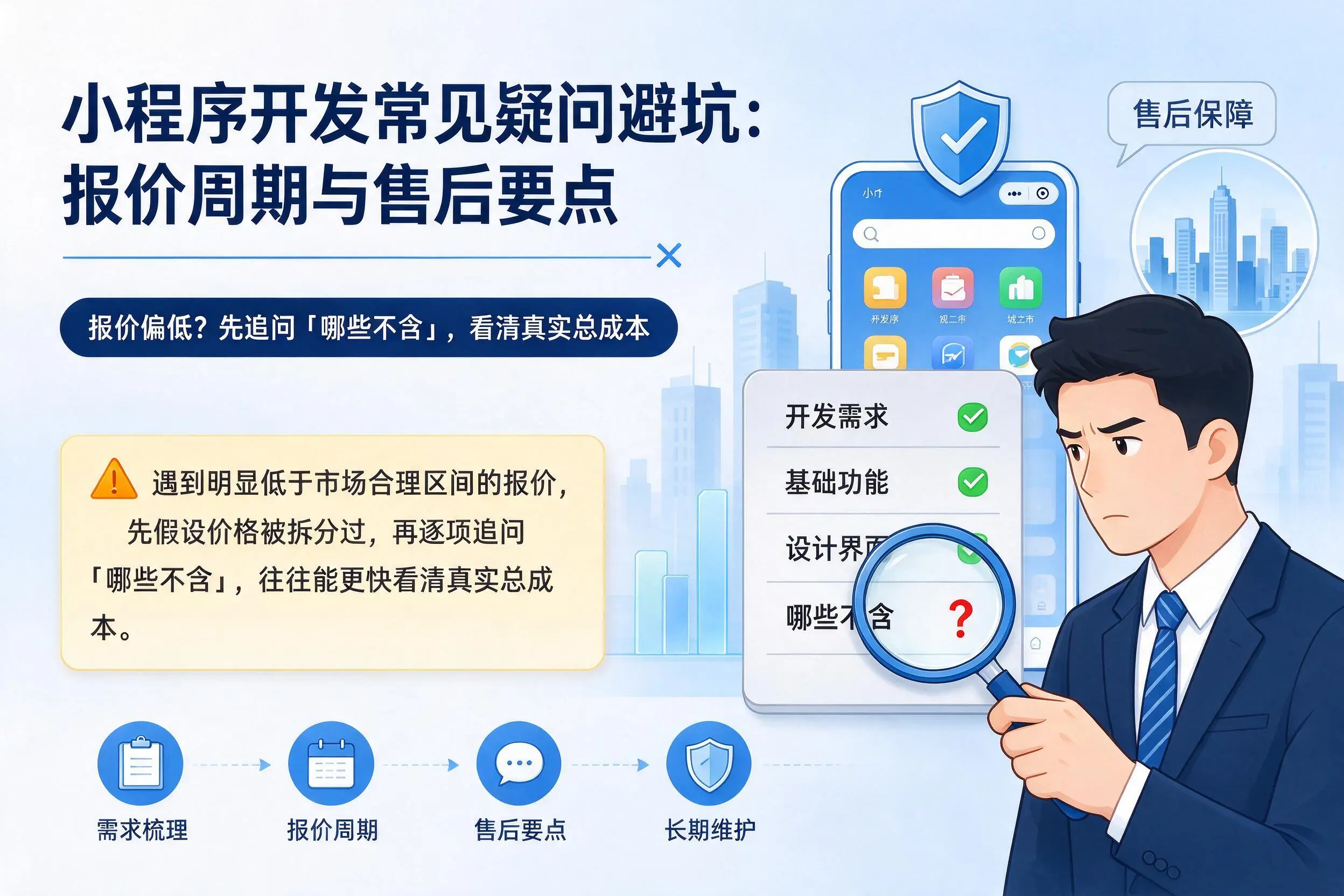 楚雄小程序开发常见疑问避坑：报价周期与售后要点