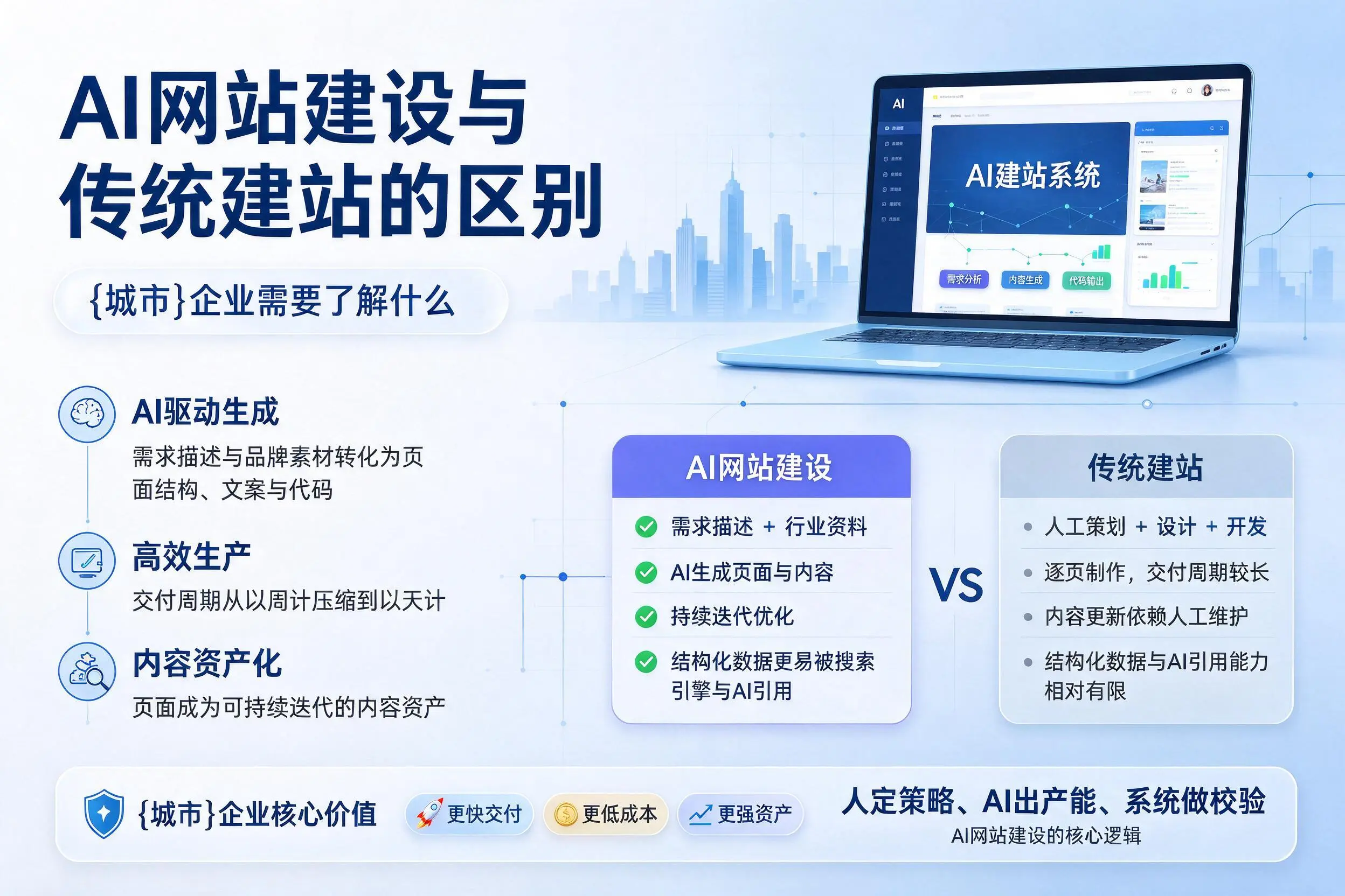 AI网站建设与传统建站的区别，楚雄企业需要了解什么