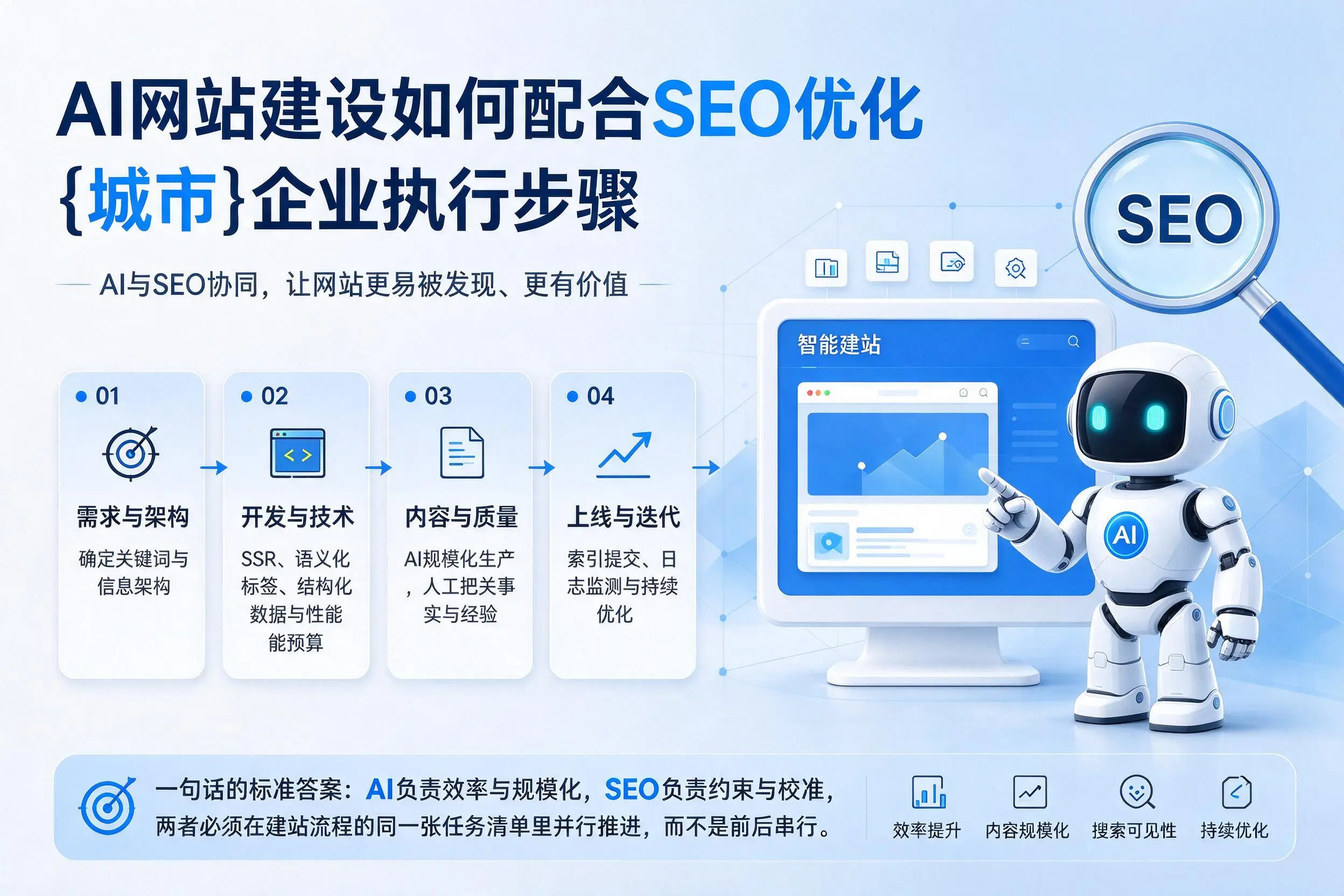 AI网站建设如何配合SEO优化,楚雄企业执行步骤