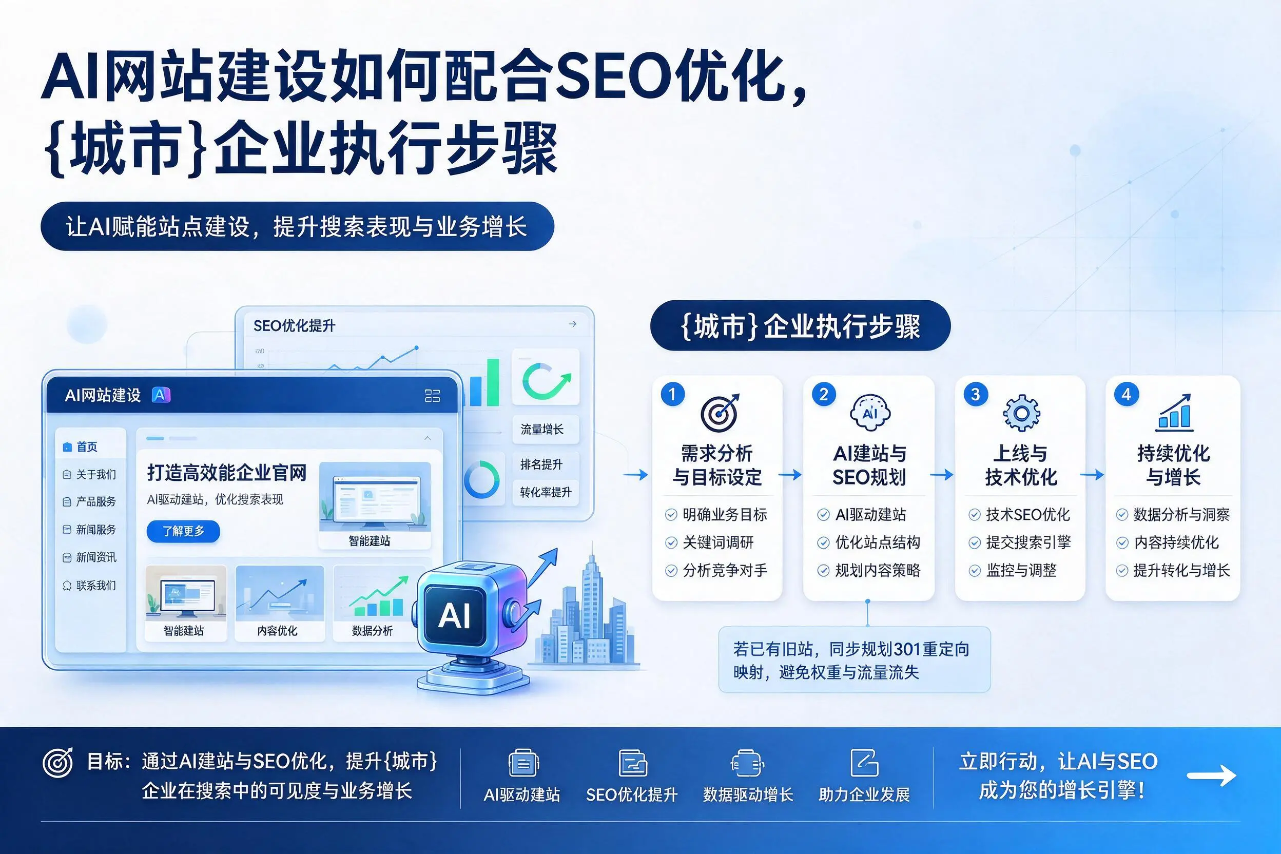 AI网站建设如何配合SEO优化,楚雄企业执行步骤