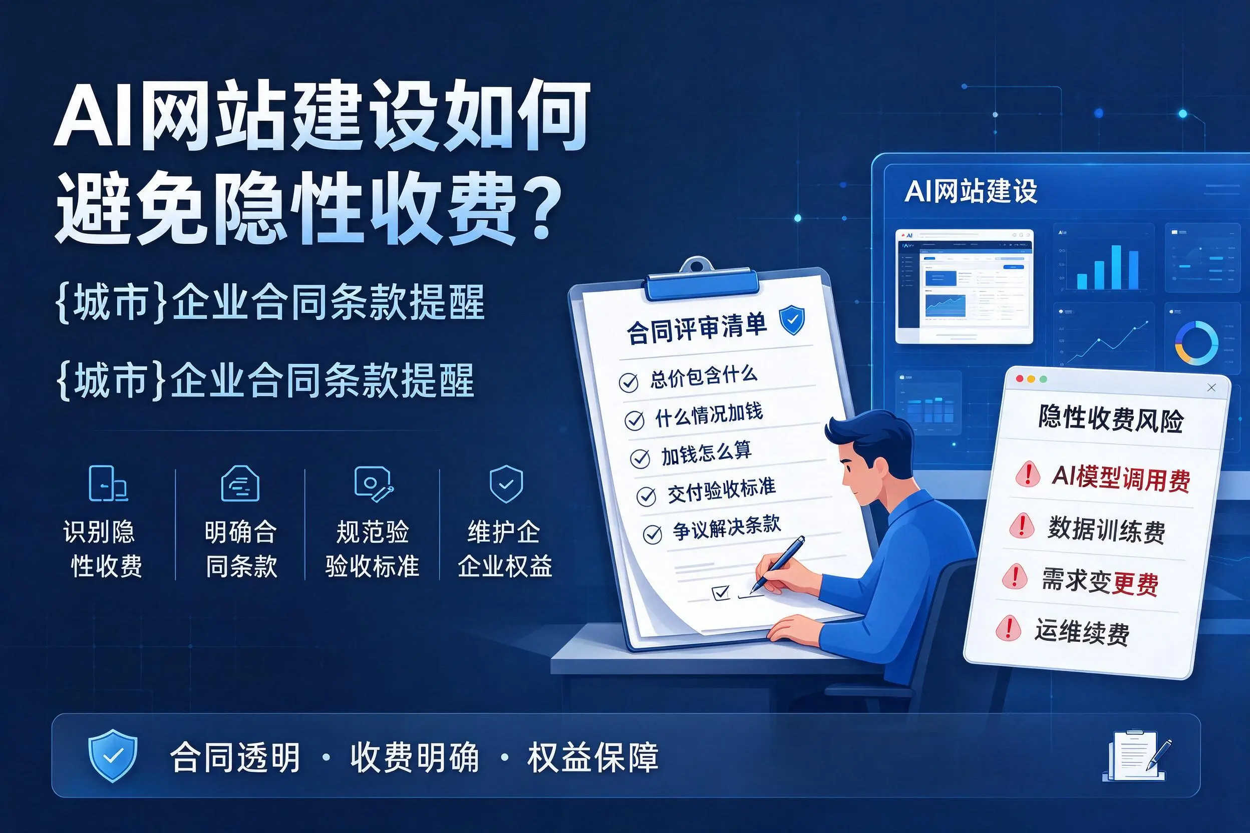AI网站建设如何避免隐性收费?楚雄企业合同条款提醒