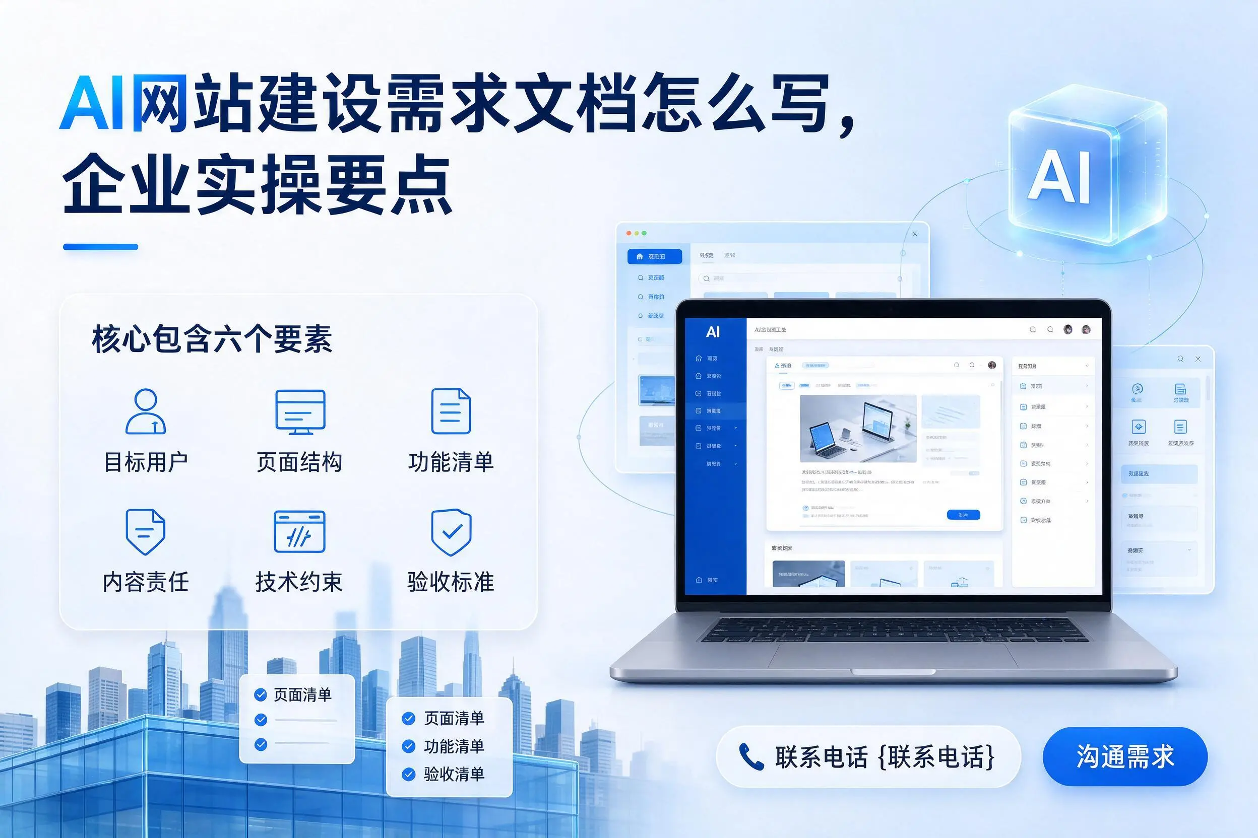 AI网站建设需求文档怎么写,楚雄企业实操要点